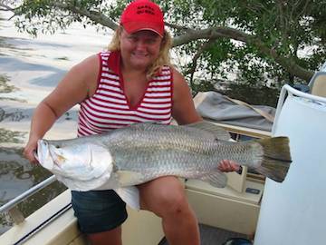 The Barra Queen with a solid barramundi!